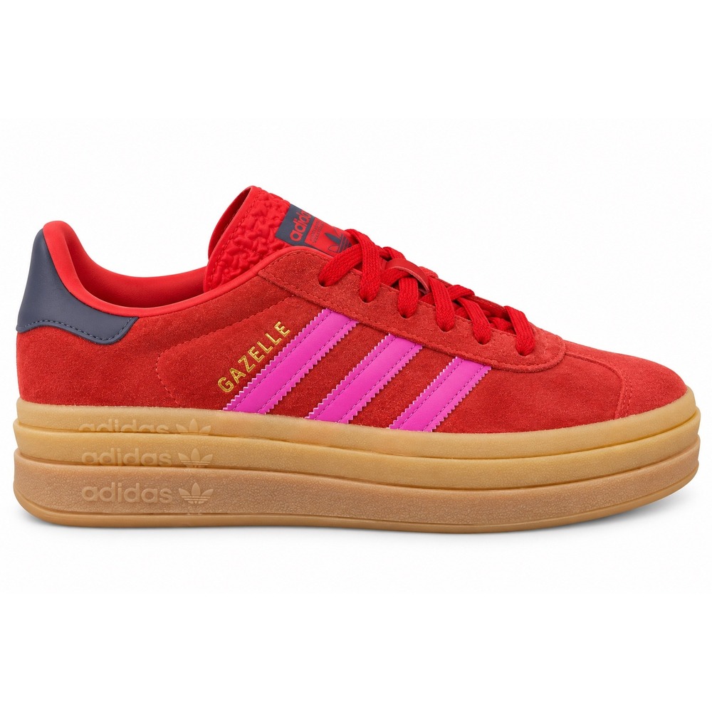 Adidas Gazelle Bold Red Pink Gum Platform Sneakers Women Size 7